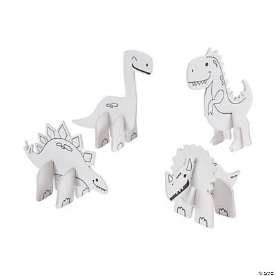 2 3 4 x 4 1 4 bulk 48 pc color your own mini dinosaur characters13943757