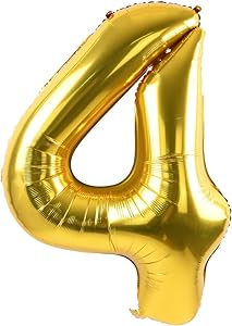4 gold balloon