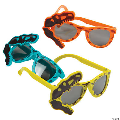 5 x 1 3 4 kids dino dig t rex skull plastic novelty sunglasses 12 pc 13720614